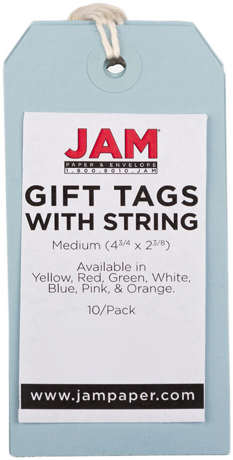 Baby Blue Medium Gift Tags (4 1/4 x 2 3/8) - 10 Pack