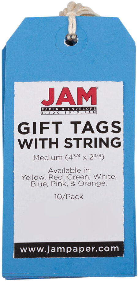 Blue Medium Gift Tags (4 1/4 x 2 3/8) - 10 Pack