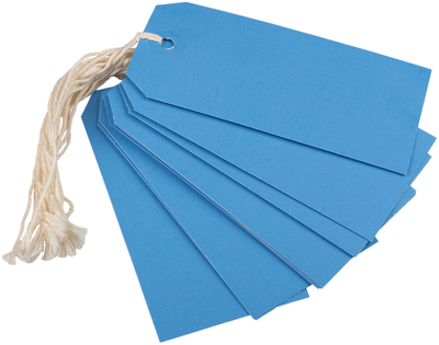 Blue Medium Gift Tags (4 1/4 x 2 3/8) - 10 Pack