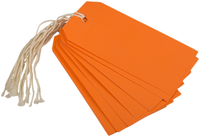 Orange Medium Gift Tags (4 1/4 x 2 3/8) - 10 Pack