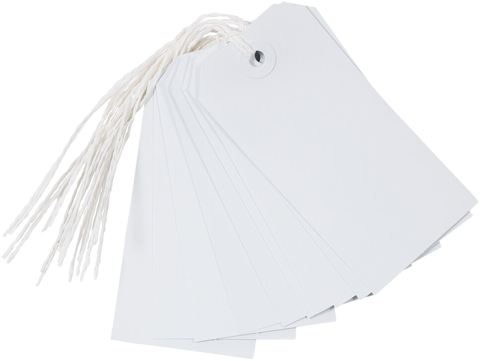 White Medium Gift Tags (4 1/4 x 2 3/8) - 10 Pack