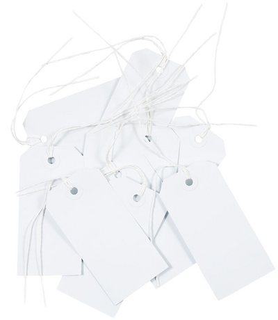 White Medium Gift Tags (4 1/4 x 2 3/8) - 10 Pack