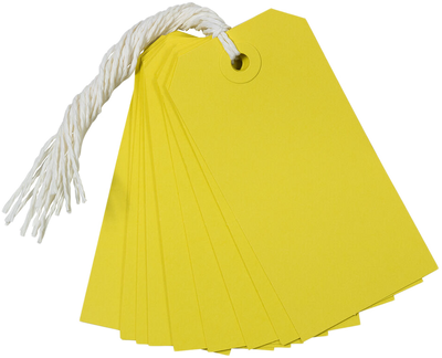 Yellow Medium Gift Tags (4 1/4 x 2 3/8) - 10 Pack