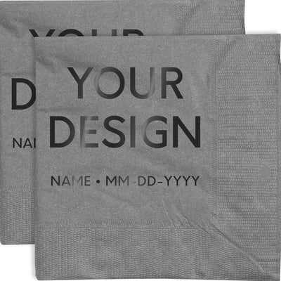 Slate Gray 5 x 5 Beverage Napkins