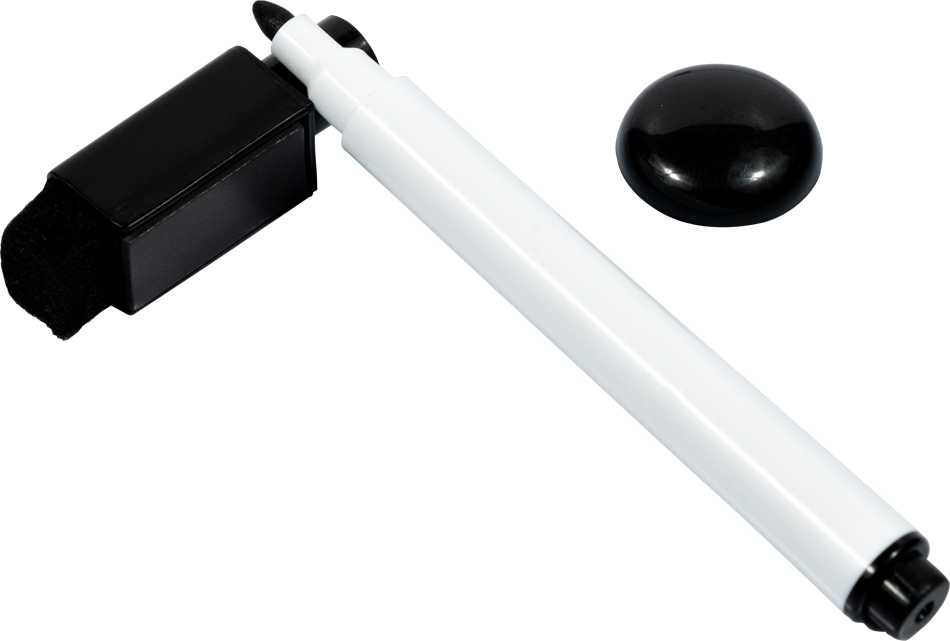 White with Black Frame Dry Erase Board