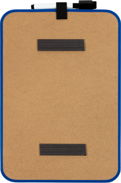White with Blue Frame Dry Erase Board