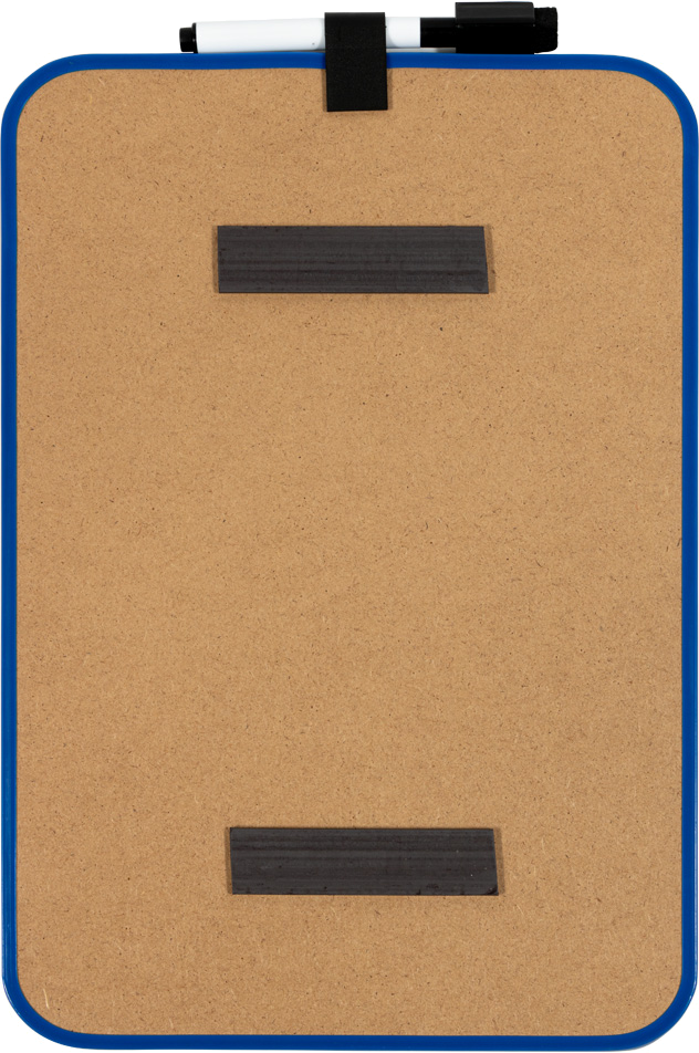 White with Blue Frame Dry Erase Board