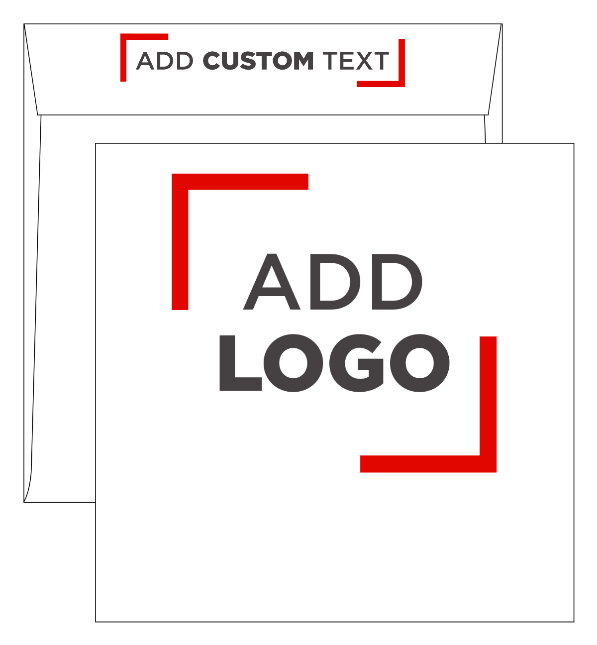 White 28lb 10 x 10 Square Envelopes