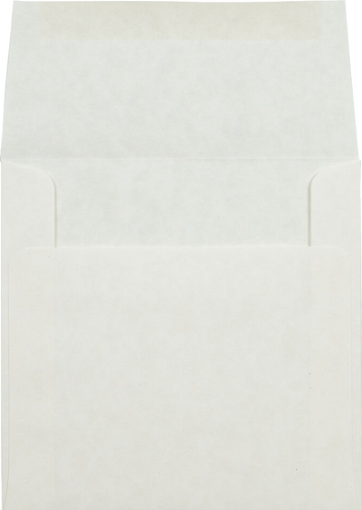 White Parchment 32lb 5 1/8 x 5 1/8 Envelopes