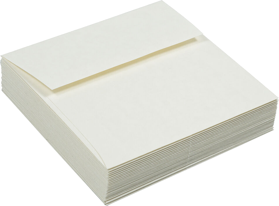 White Parchment 32lb 5 1/8 x 5 1/8 Envelopes
