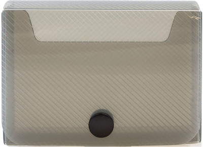 Smoke Gray Plastic Business Card Case with Snap Closure - 20 Card Capacity
