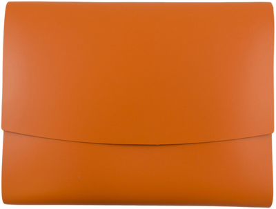 Orange 10 x 13 Leather Portfolios with Snap