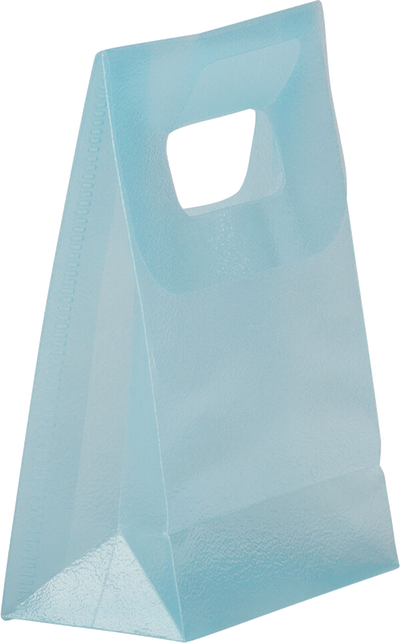 Blue Frosted Small Plastic Lunch Bags (3 x 4 x 1 1/2)