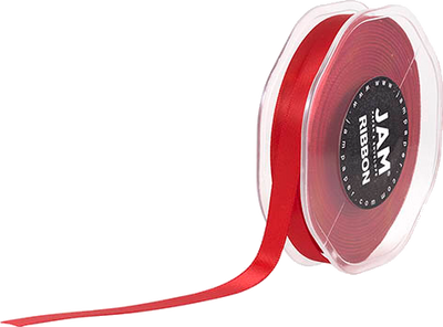 Red Satin 3/8 Inch Thick x 25 Yards Ribbon