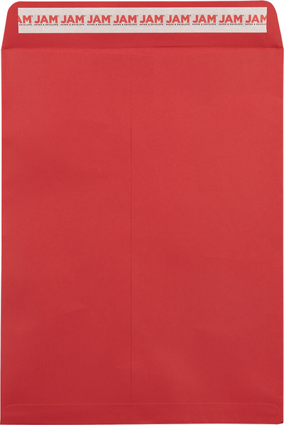Red 32lb 9 x 12 Open End Envelopes with Peel & Seal