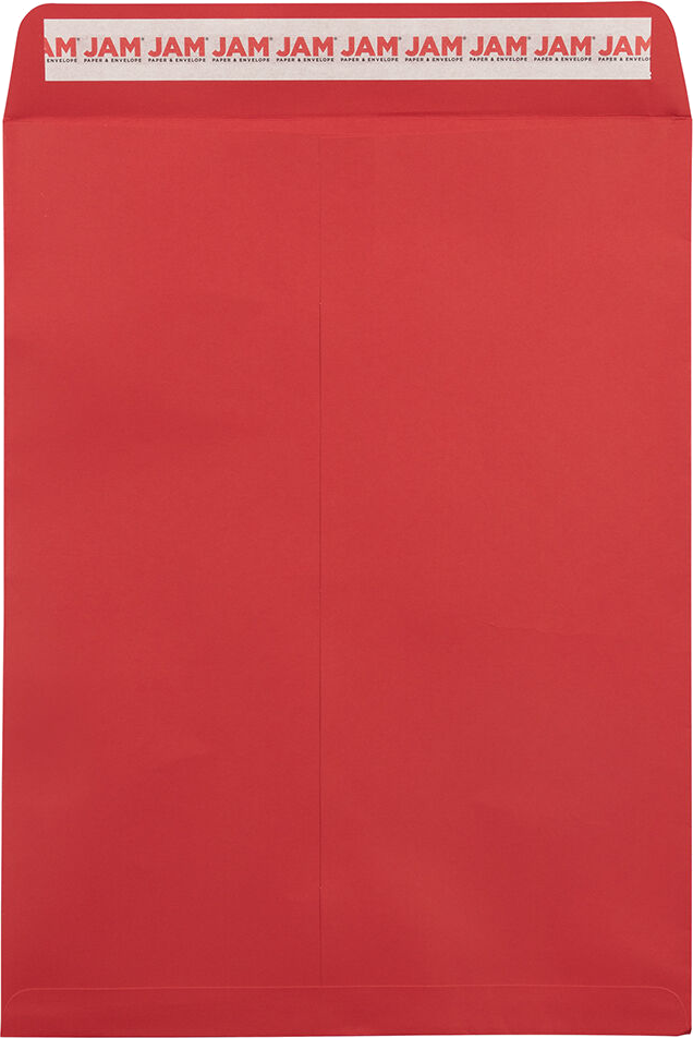 Red 32lb 9 x 12 Open End Envelopes with Peel & Seal