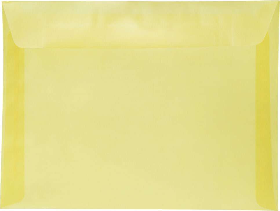 Primary Yellow Translucent 30lb 9 x 12 Booklet Envelopes