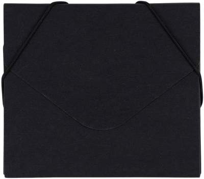 Black Kraft 5 x 5 5/8 x 3/8 Elastic CD Portfolios