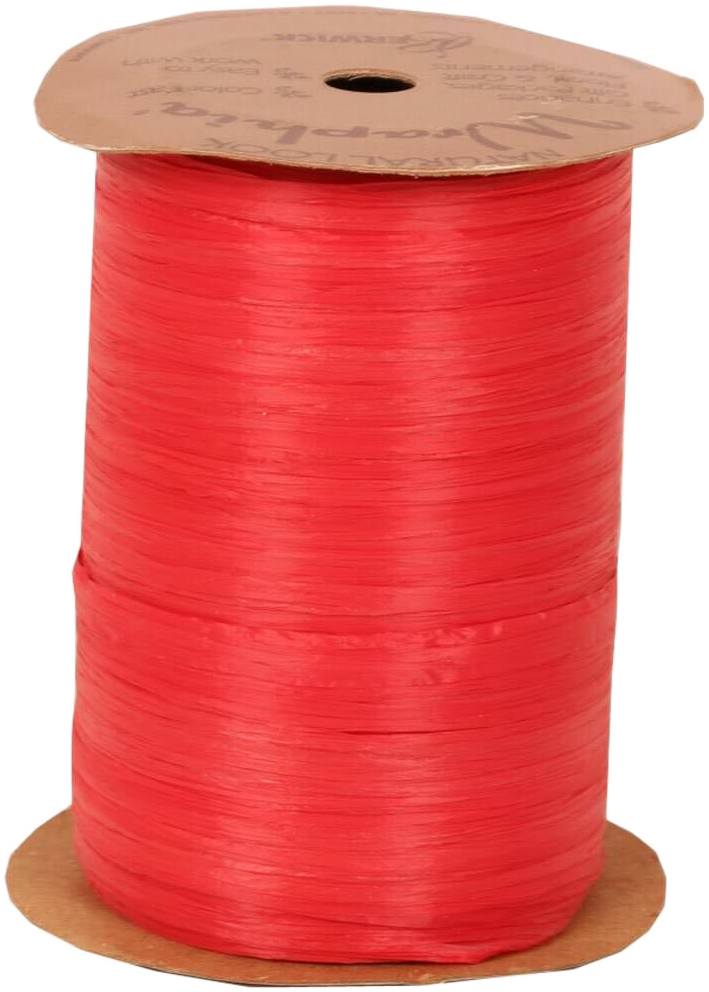 Red 1/4 Inch x 100 Yards Wraphia Ribbon