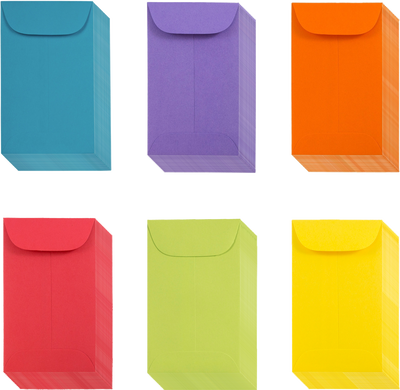 Assorted #3 Coin Envelope (2 1/4 x 3 1/2) - 150 Pack
