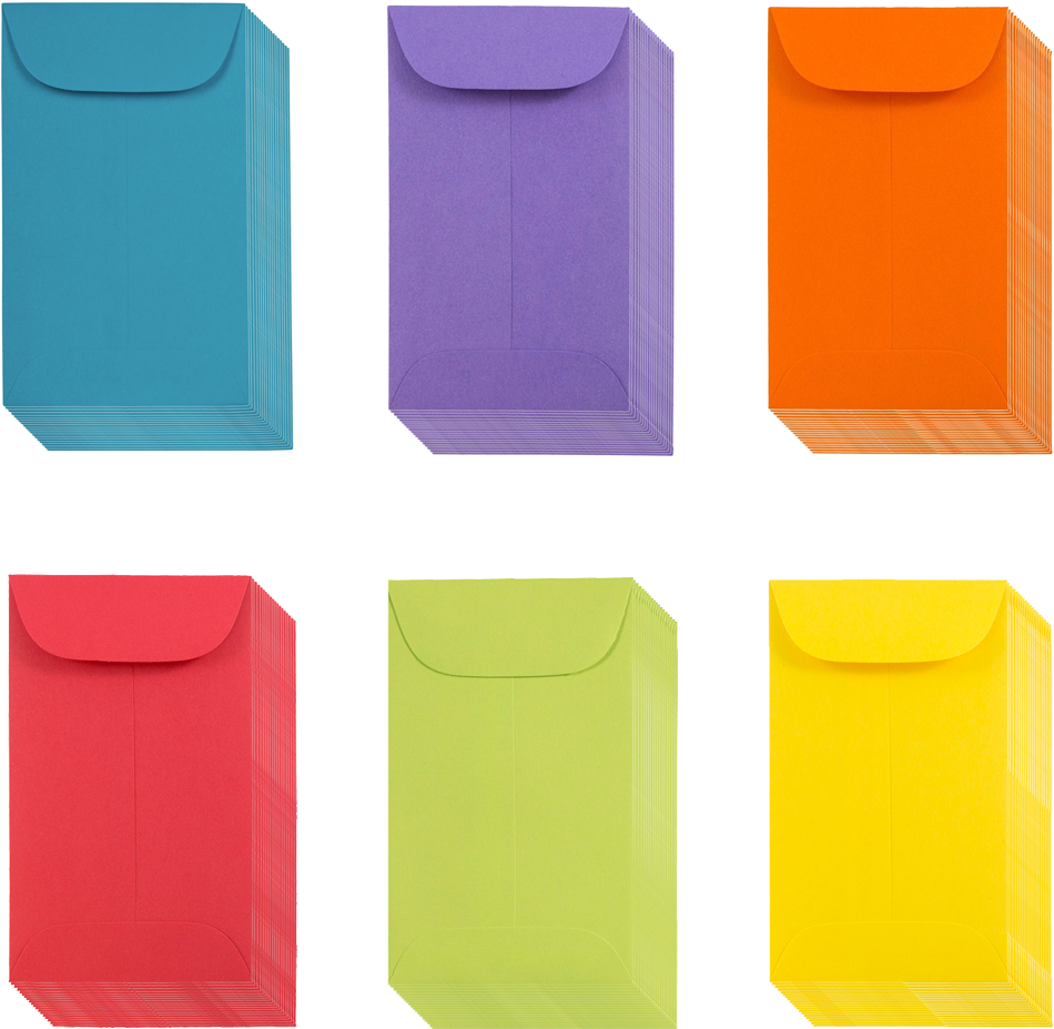 Assorted #3 Coin Envelope (2 1/4 x 3 1/2) - 150 Pack
