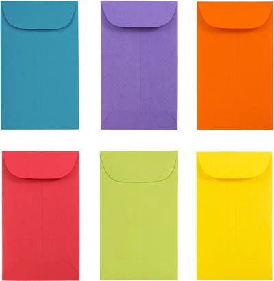 Assorted #3 Coin Envelope (2 1/4 x 3 1/2) - 150 Pack