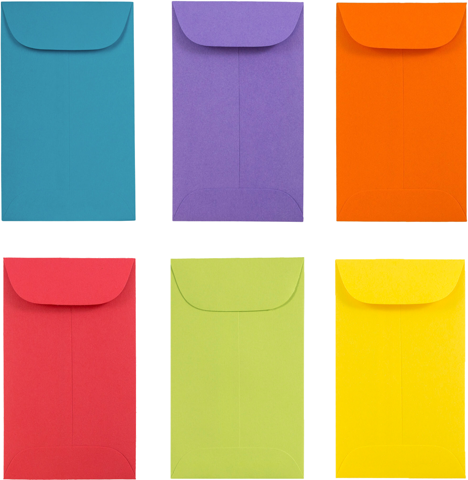 Assorted #3 Coin Envelope (2 1/4 x 3 1/2) - 150 Pack