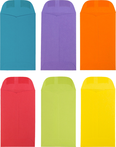 Assorted #3 Coin Envelope (2 1/4 x 3 1/2) - 150 Pack