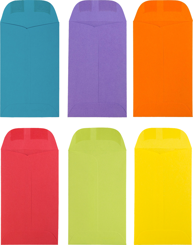 Assorted #3 Coin Envelope (2 1/4 x 3 1/2) - 150 Pack