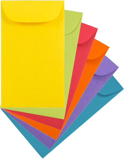 Assorted #3 Coin Envelope (2 1/4 x 3 1/2) - 150 Pack