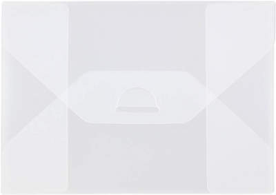 Clear Frost Small 4 1/4 x 6 1/4 x 1/4 Plastic Portfolios