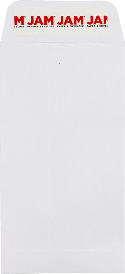 White 28lb #7 Coin Envelopes (3 1/2 x 6 1/2) with Peel & Seal