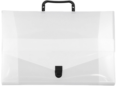 Clear Grid 10 x 15 x 2 Plastic Portfolios with Handle