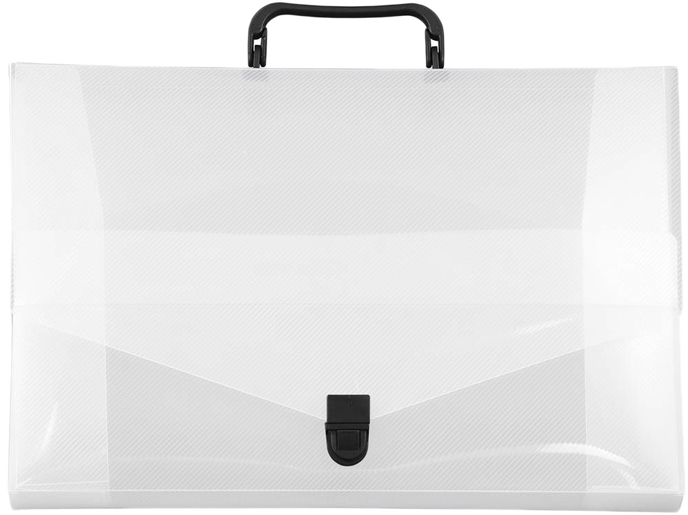 Clear Grid 10 x 15 x 2 Plastic Portfolios with Handle