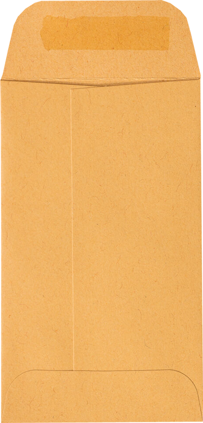 Brown Kraft 28lb #3 Coin Envelopes (2 1/2 x 4 1/4) with Peel & Seal