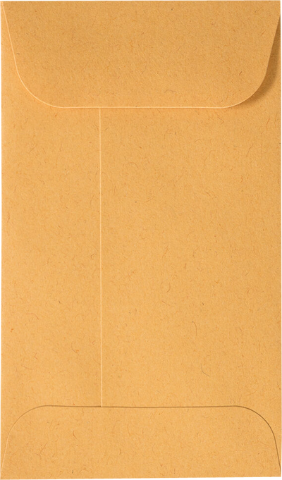 Brown Kraft 28lb #3 Coin Envelopes (2 1/2 x 4 1/4) with Peel & Seal