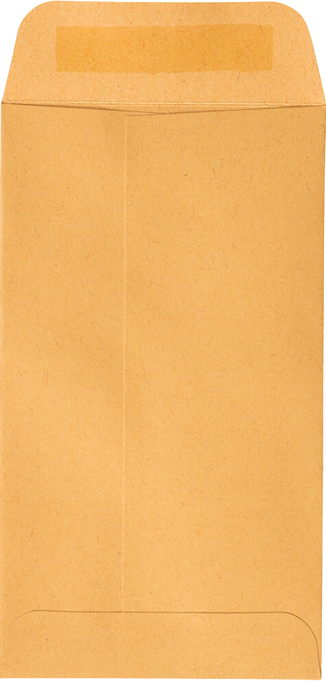 Brown Kraft 28lb #5 1/2 Coin Envelopes (3 1/8 x 5 1/2) with Peel & Seal