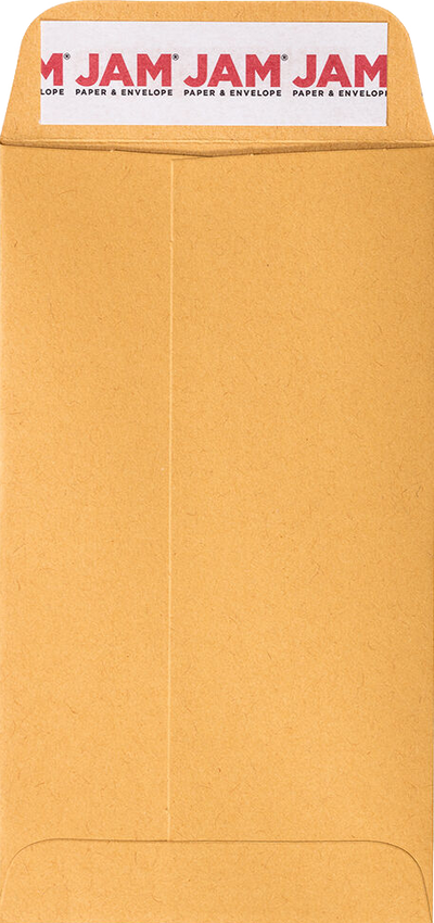 Brown Kraft 28lb #6 Coin Envelopes (3 3/8 x 6) with Peel & Seal
