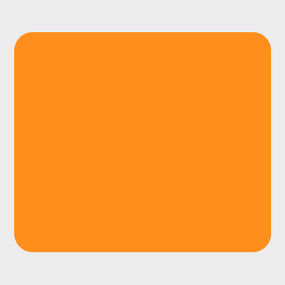 Neon Orange 1 1/2 x 1 3/4 Inch Roll of Rectangle Labels - Bright Adhesive