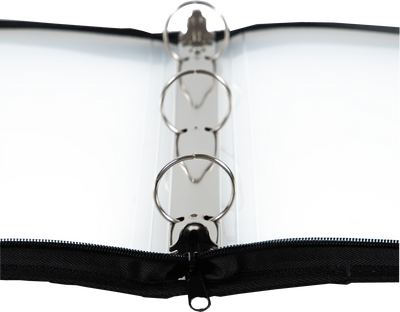 Clear Zipper 1 1/2 Inch 3-Ring Binder with Zipper