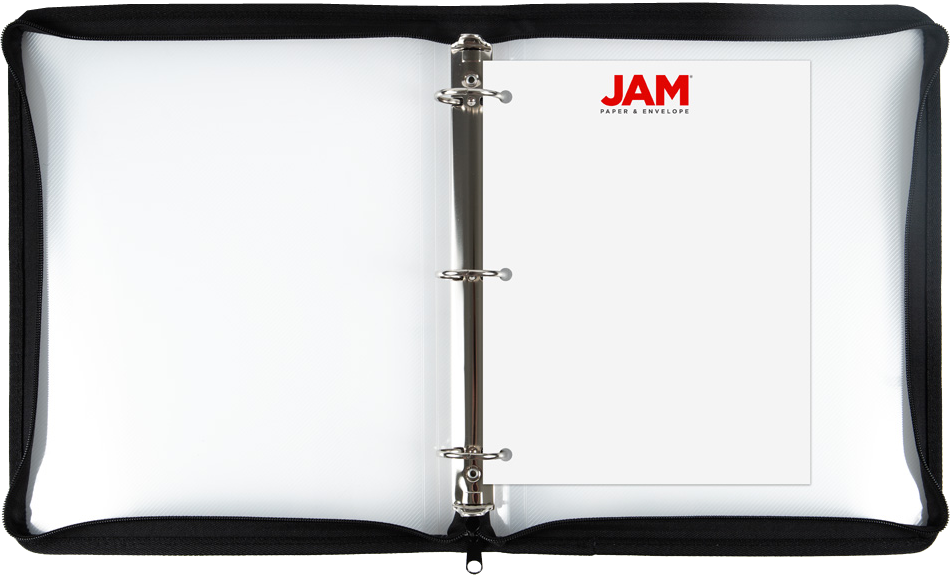 Clear Zipper 1 1/2 Inch 3-Ring Binder with Zipper