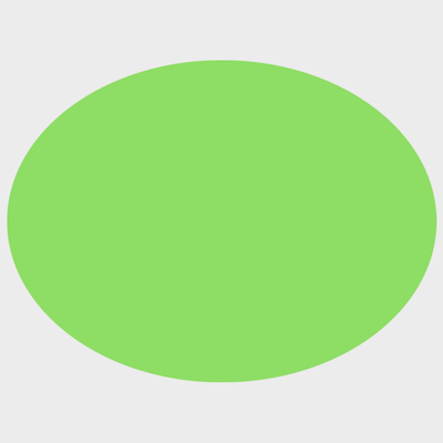 Neon Green 1 1/2 x 2 Inch Roll of Oval Labels - Bright Adhesive