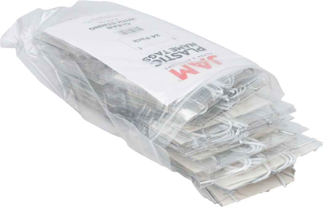 Clear with String 4 x 3 1/4 Classroom Name Tags