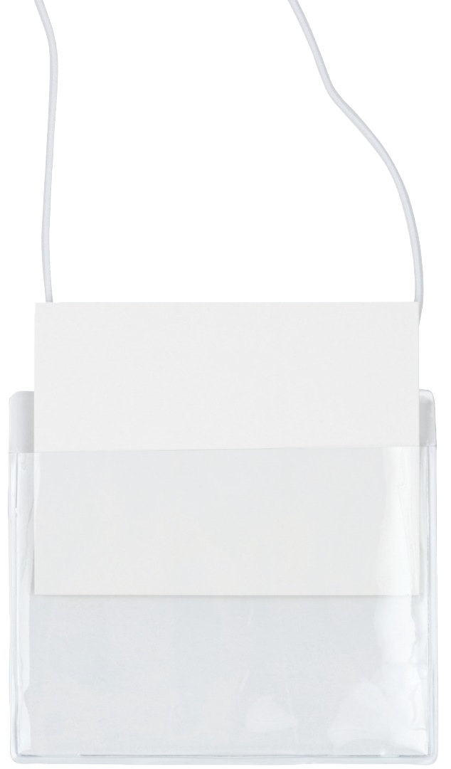 Clear with String 4 x 3 1/4 Classroom Name Tags