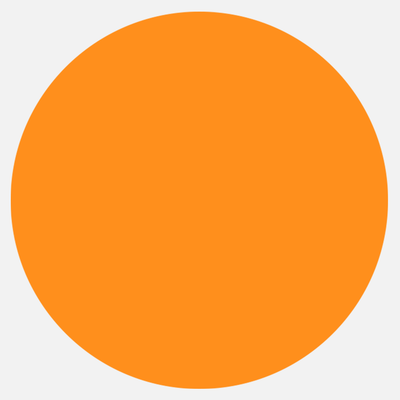 Neon Orange 1 1/2 Inch Roll of Circular Round Labels - Bright Adhesive