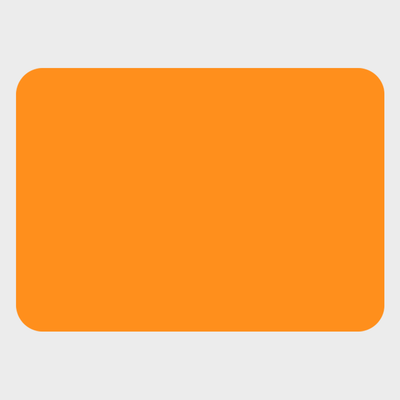 Neon Orange 1 1/4 x 1 3/4 Inch Roll of Rectangle Labels - Bright Adhesive