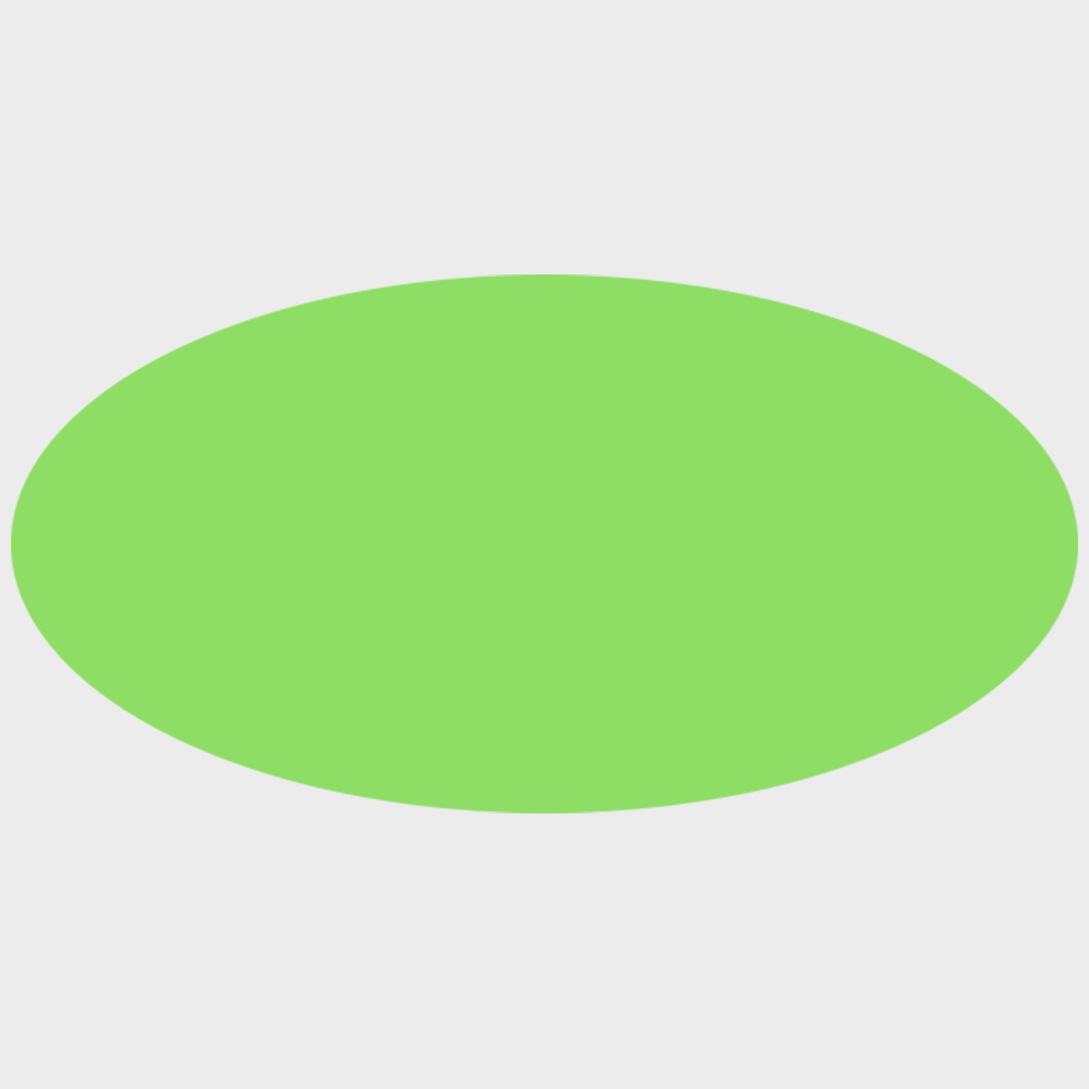Neon Green 1 1/4 x 2 1/2 Inch Roll of Oval Labels - Bright Adhesive
