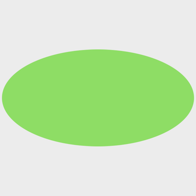 Neon Green 1 1/4 x 2 1/2 Inch Roll of Oval Labels - Bright Adhesive