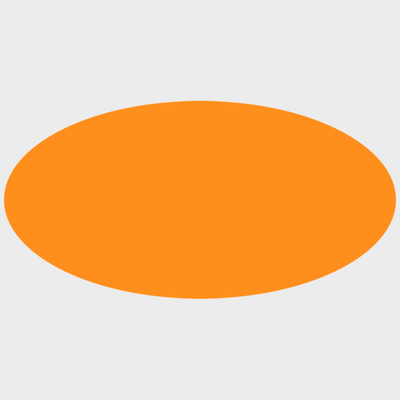 Neon Orange 1 1/4 x 2 1/2 Inch Roll of Oval Labels - Bright Adhesive