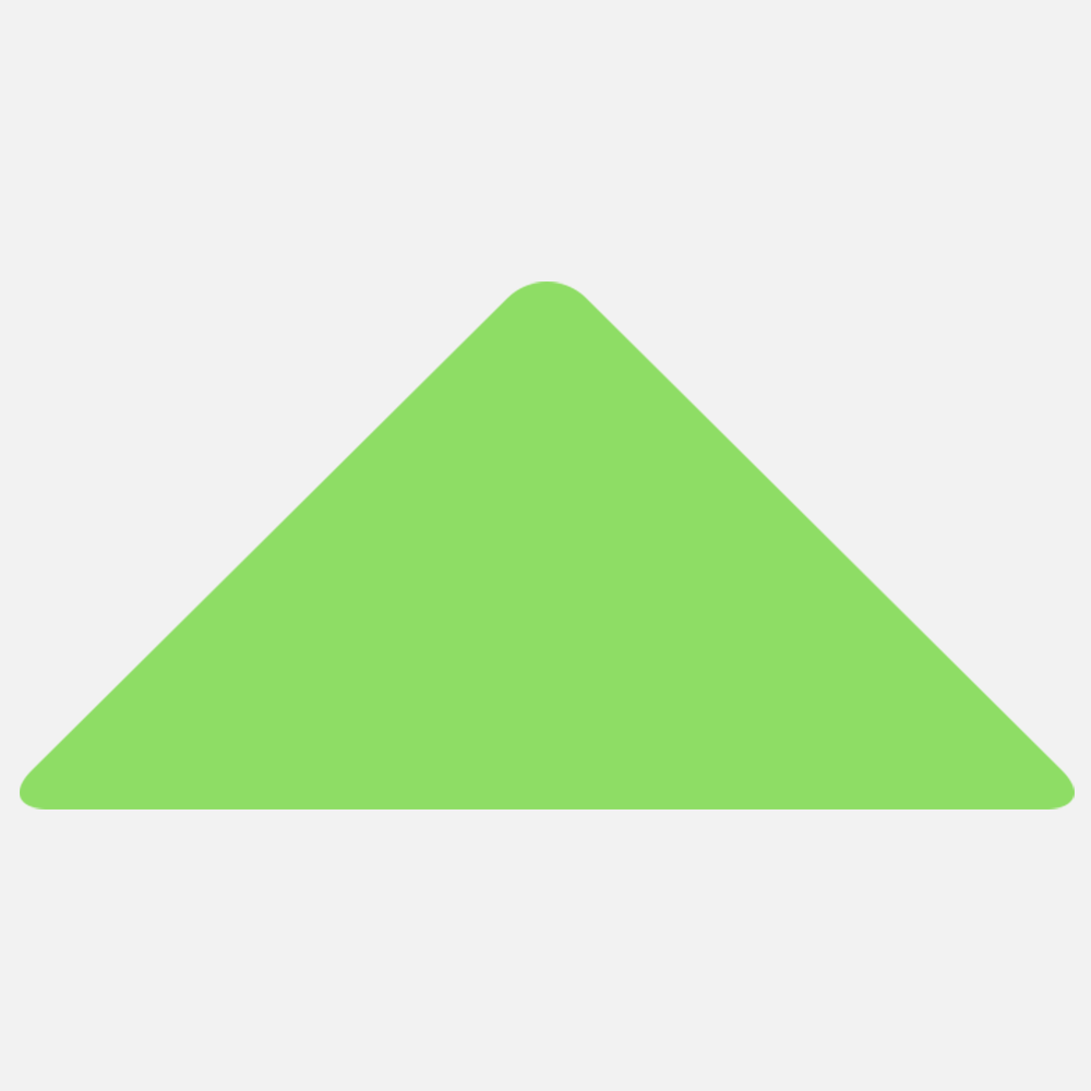 Neon Green 1 1/4 x 2 1/2 Inch Roll of Triangle Shaped Labels - Bright Adhesive